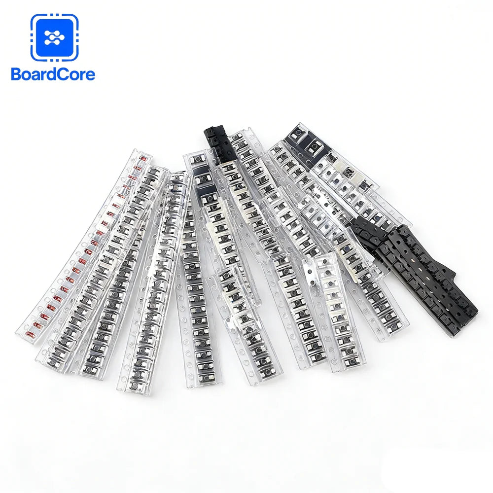 260PCS SMD Diode Assortment Kit Rectifier/Schottky/Switching Diodes M1/M4/M7/SS14/SS24/RS1M/US1M/SS34/SS54/BAT54C/BAT54S/LL4148