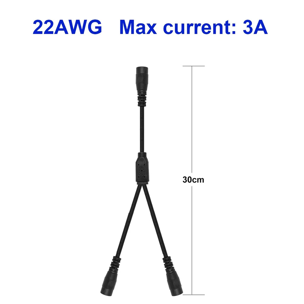 Splitter DC Power Cable 1 To 2/3/4/5/6/8 Way 5V 12V Male Female 5.5x2.1mm DC Plug Extension Wire For LED Strip Light Camera CCTV