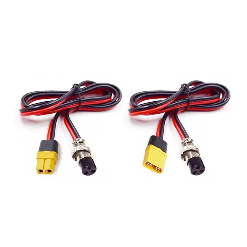 12AWG XT60 to GX16 2Pin/3Pin Aviation Plug Male and Female Power Output Line Electric Vehicle Battery Charging Line 0.3m-3M