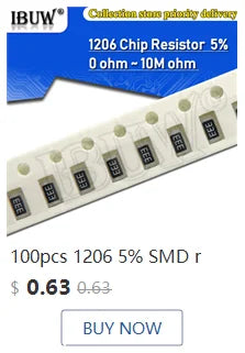 200PCS 660PCS 720PCS 4000PCS 0402 0603 0805 1206 1210 2512 SMD Resistor Kit igmopnrq Assorted Kit 10K 100K 1K 1R 100R 220R 1% 5%
