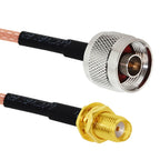 Wireless Antenna Extension Cable SMA Male Female RP To N Plug Jack With Nu Pigtail Adapter RG316 15cm NEW Wholesale
