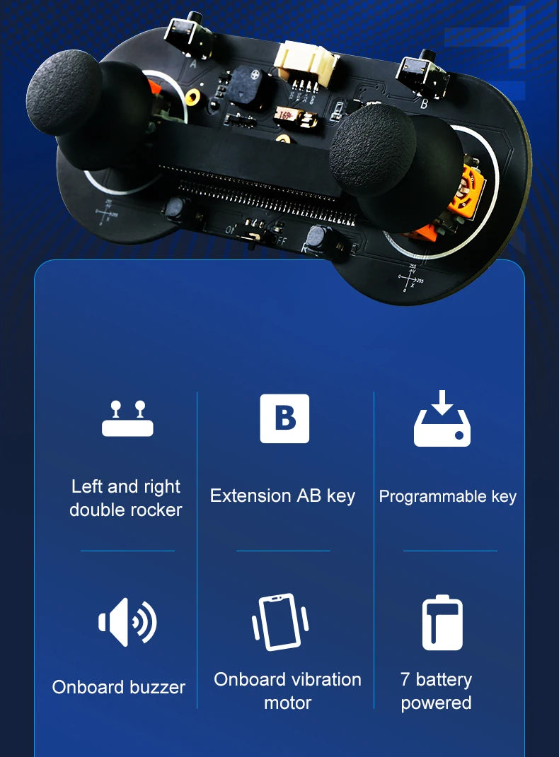 Basic Gamepad Microbit Joystick Handle With Button Rocker Can Control Micro:Bit Robot Car with Motor Buzzer for STEM