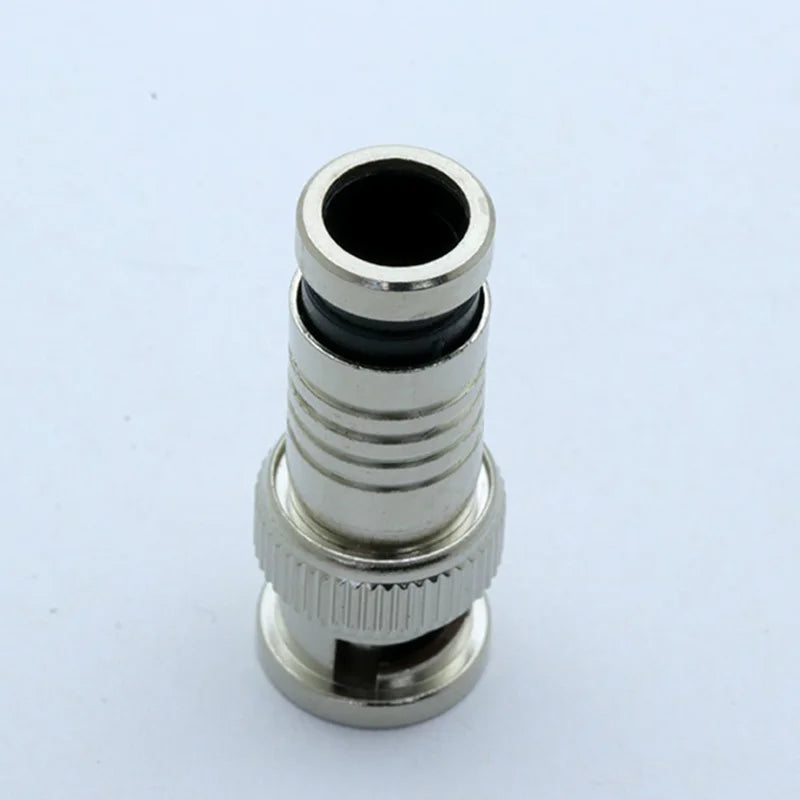 1PC BNC Male Connector Compression RF Coaxial CCTV RG6 Cable Conector BNC Insulation Convertor for CCTV Surveillance System Kit