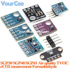 10pcs/1pc SGP30 SGP40 SGP41 Gas Air Quality Sensor Module TVOC ECO2 Carbon Dioxide Measurement Formaldehyde Air Detector