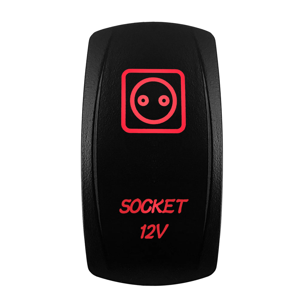 Red Led Light Rocker Switch 12V/24V SPST DPDT Toggle Switch ON OFF/ ON OFF ON Backlight Latching / Momentary Dash Panel Control