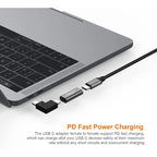 2PCS USB-C Female to USB-C Female Aluminum Connector Adapter Support 4K Video, Fast Charging & 10Gbps Data Transfer. (Black)