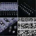 24Values Electrolytic Capacitors Assortment Kit SMD Bypass Low Frequency Aluminum with Storage Box 1uF - 1000uF