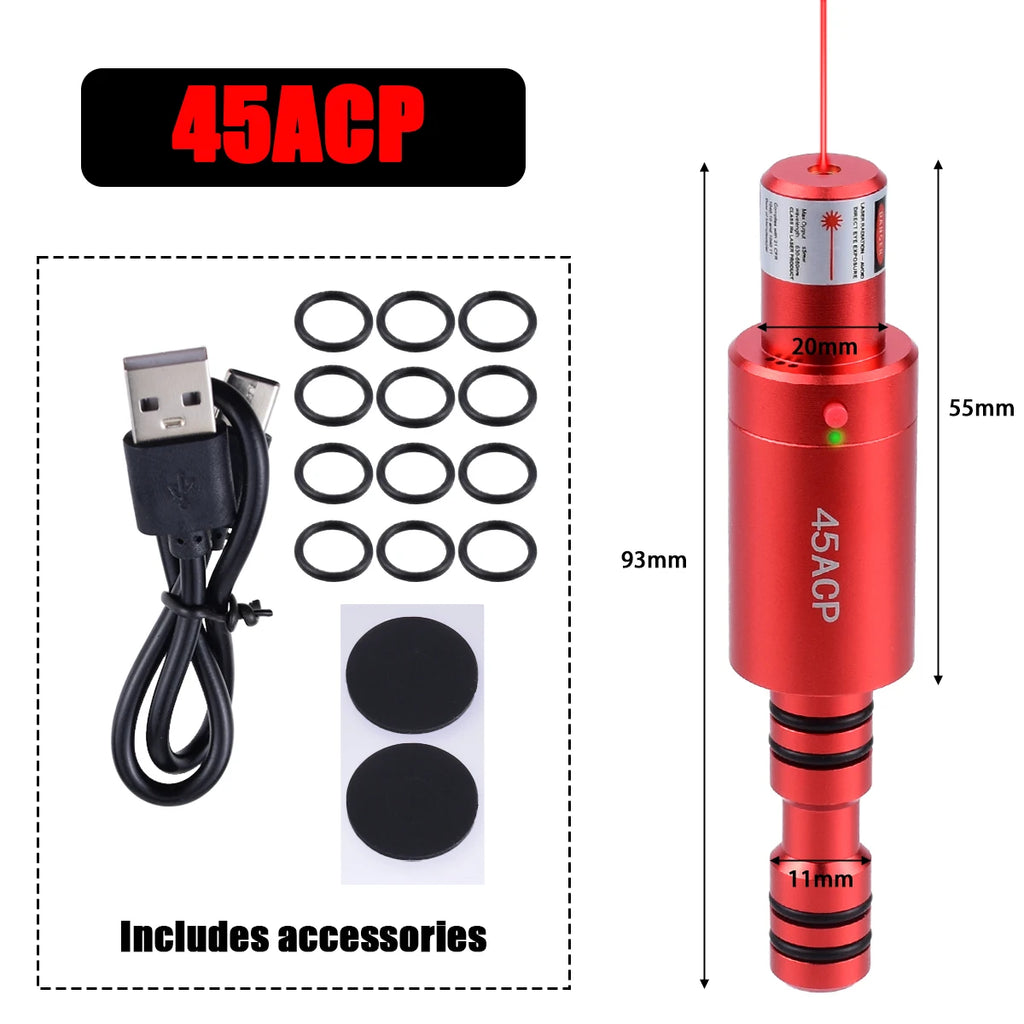 9mm 38SPL 22LR 12GA CAL177 7mm 6.5mm Training Bullet Bore Sight Voice Controlled Laser Dual-purpose for Training and Calibration