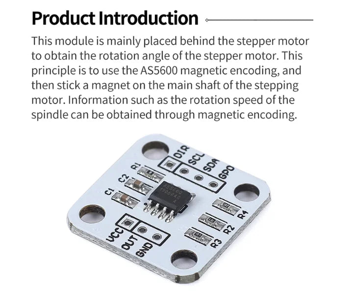 5Pc/1pc AS5600 Magnetic Encoder Module TLE5012 MT6701 MT6816 MT6826S AK09911C KTH7824 3144E Sensor Induction Control Door Switch