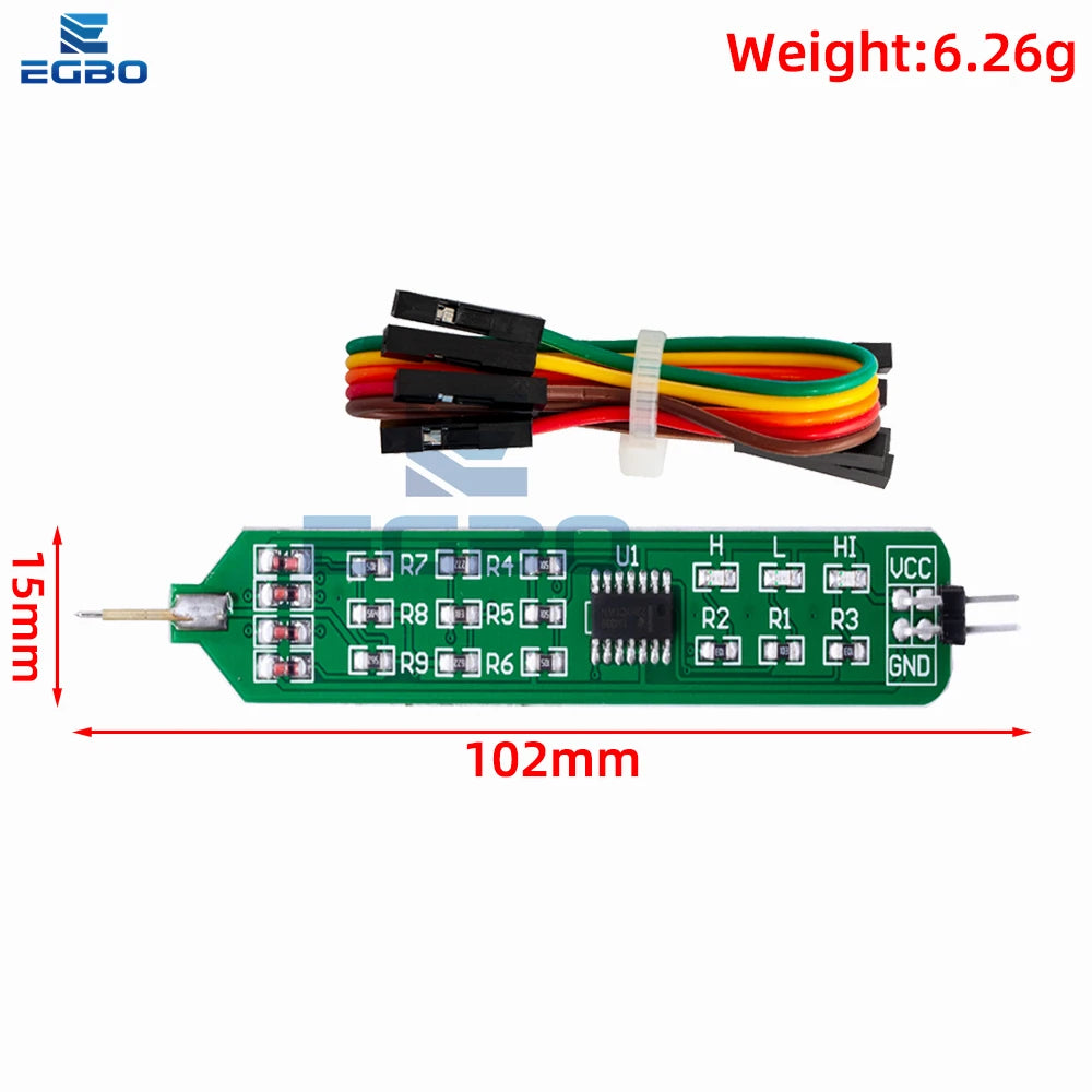 Logic Pulser Analyzer Detecting Probe 5V 3.3V Convenient and Quick Learning Board Logic Tester Pen Level Tester with Line