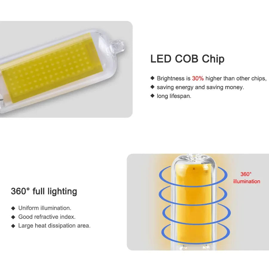 G9 LED Light Bulb 220V 5W 7W 10W COB LED Lamp Glass G9 Bulbs Replace Halogen Bulb LED Lights for Home Ceiling Lamp Chandeliers