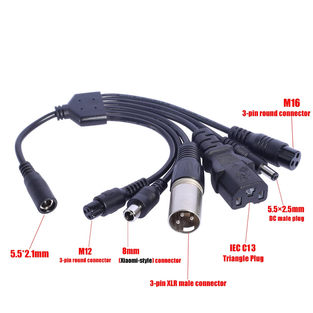 DC 5.5 × 2.1mm Female Conversion Cable DC to 3pin XLR/GX12 GX16 Aviation/Xiaomi Connector Car Battery Charger Adapter Cables