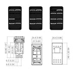12V 20A White Lens Led Rocker Switch SPST / DPDT / Latching ON-OFF / Momentary (ON)-OFF-(ON) For Carling Switch Replace