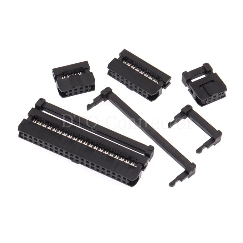10pcs 2mm 2.0mm Pitch FC 6/8/10/12/14/16/18/20/22/24/26/30/34/40/44/50/60 Pin IDC Female Header Connector For 1mm Flat Cable
