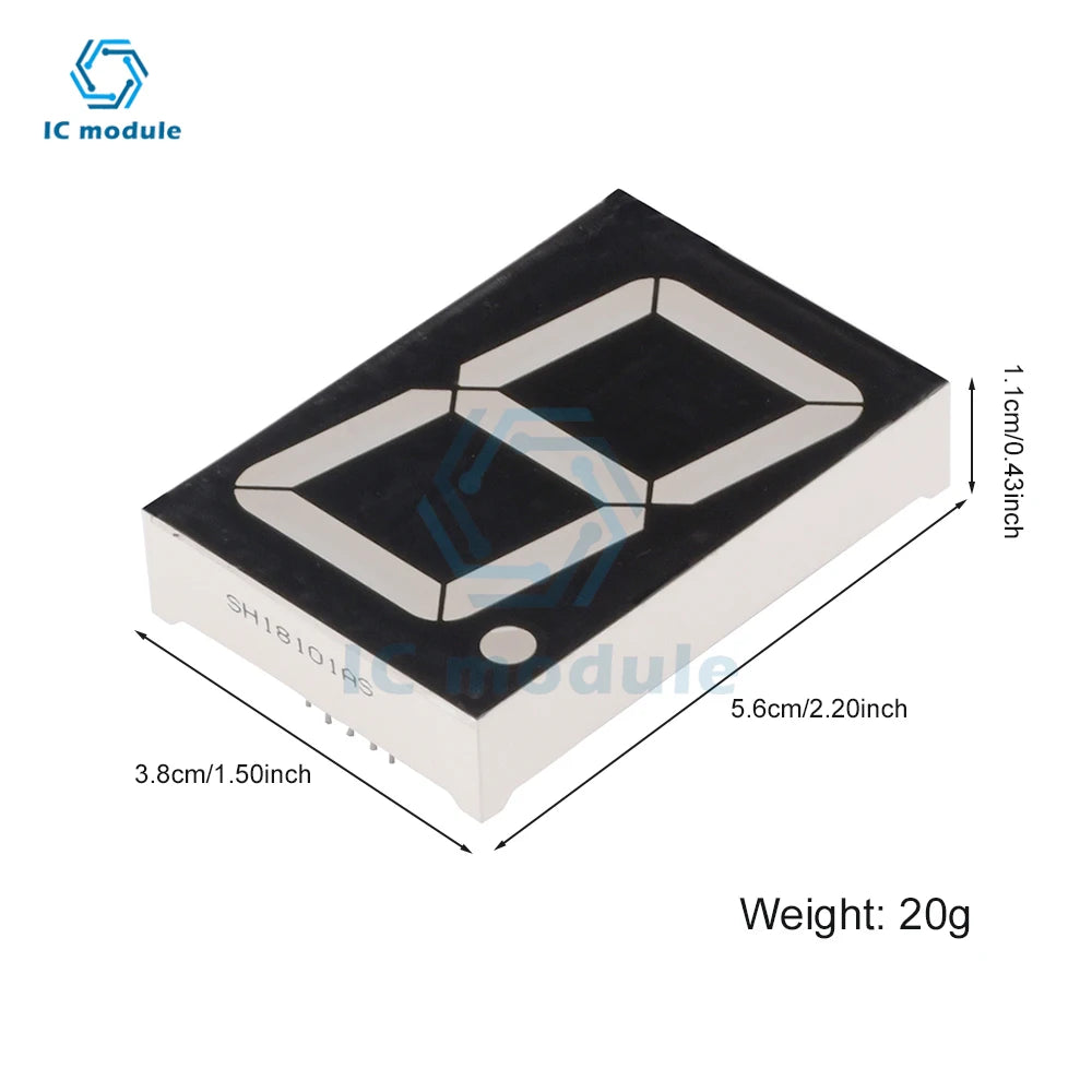 1.8 Inch LED Display Module 1 Bit 7 Segmen Red Common Anode Digital Tube 1.8" Led For Arduino