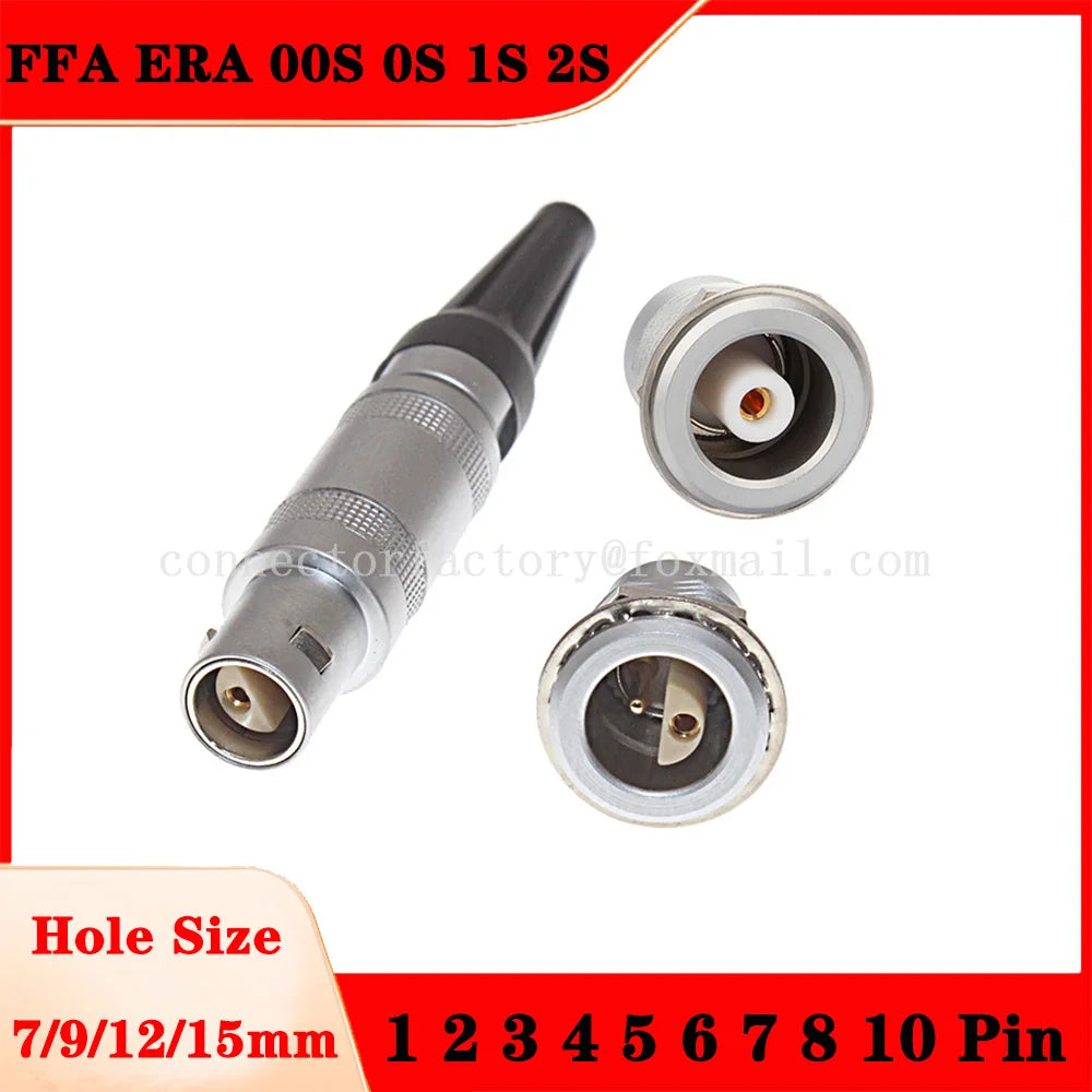 FFA ERA 00S 0S 1S 2S 1 2 3 4 5 6 7 8 10 Pin Push-pull Self-locking Precision Connector Half-moon Plug Socket Antenna RF Cable