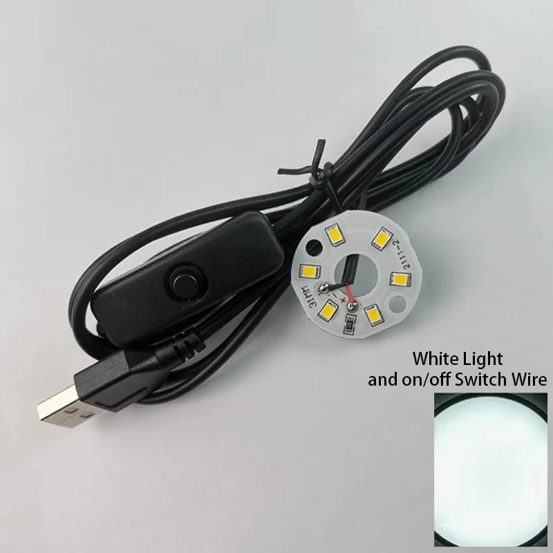 Warm White Color DC 5V 3W USB LED Lights 2835 Chip Single Dimmer Reading Night Desk Book Tablet Reading Lamp Switch Power Cable