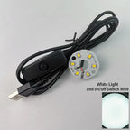 Warm White Color DC 5V 3W USB LED Lights 2835 Chip Single Dimmer Reading Night Desk Book Tablet Reading Lamp Switch Power Cable