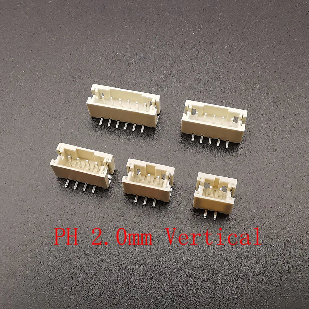 10Pcs JST XH 2.54/PH 2.0/ZH 1.5/1.25mm / SH 1.0mm Pitch Male Plug Pin Header Socket Horizontal/Vertical SMD Connector 2/3/4/5/6P