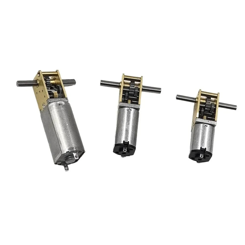 Micro 050/ N30/ N20 Worm Gear Motor DC 3V-12V 4RPM-381RPM Slow Speed Metal Gearbox T-shaped Dual Shaft Engine DIY Toy Car