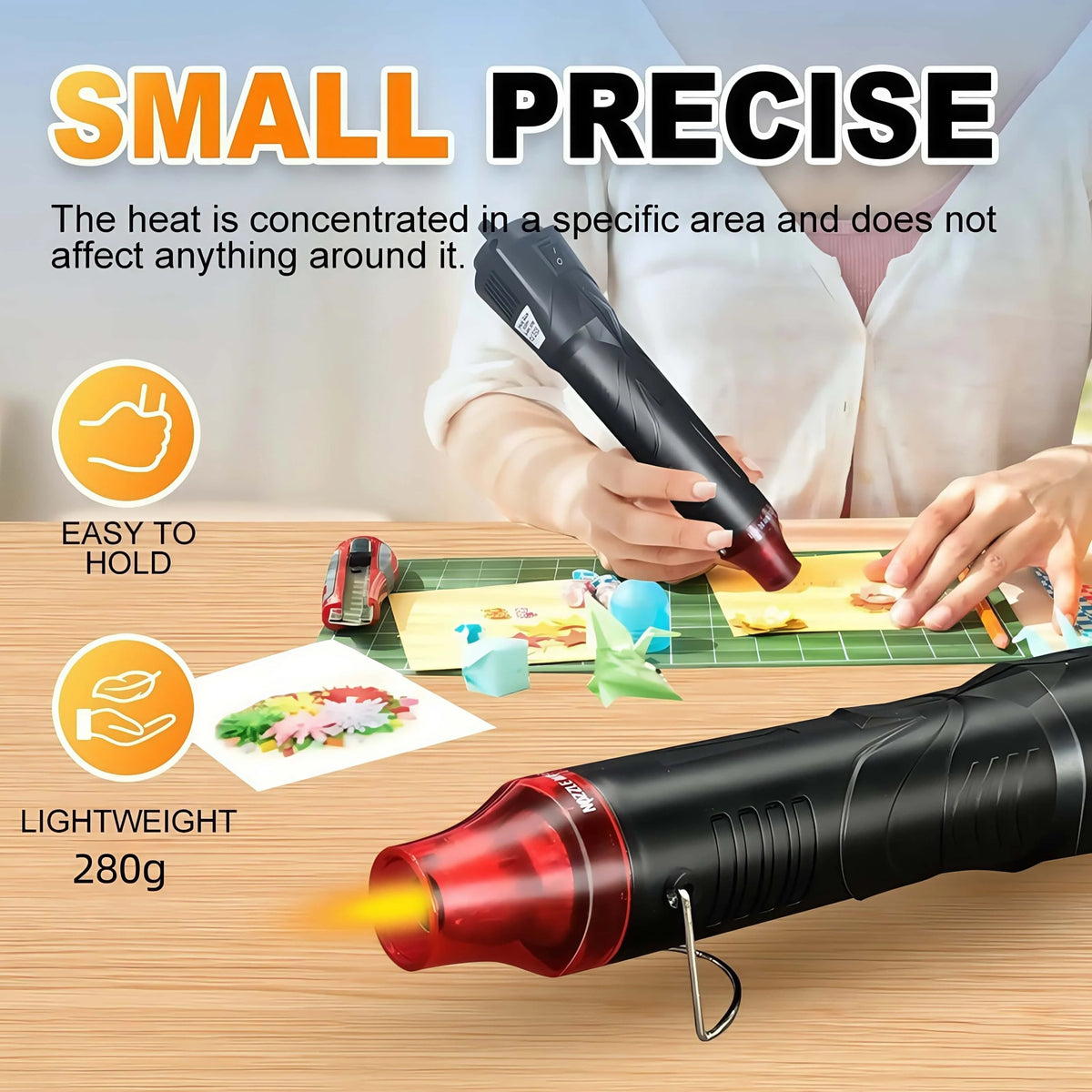 220V Hot Air Gun Soldering Temperature Blower Gun DIY Crafts Electric Power Hot Dryer Mini Heat Gun For Shrink Tubing Car Wrap