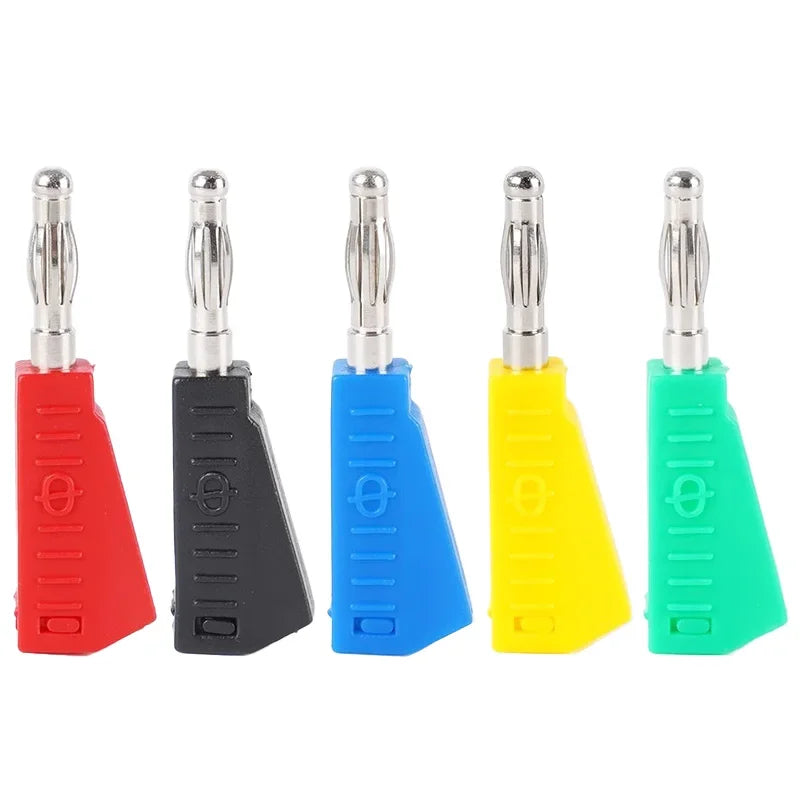 40/200Pcs 4mm Banana Plug Stackable Banana Audio Connector Copper Nickel Plated Soldering Electrical Terminal Banana Plugs