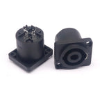 XLR 4 Pin Speakon Panel Mount Board Connector 4 Poles Powercon Female Jack Socket XLR Audio Video Cable Wire Adapter insert