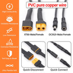 Solar Connection Line XT60 Male/Female Connector To DC5521 18AWG Power Cable Adaptor For Car Battery Charging Adapter Cables