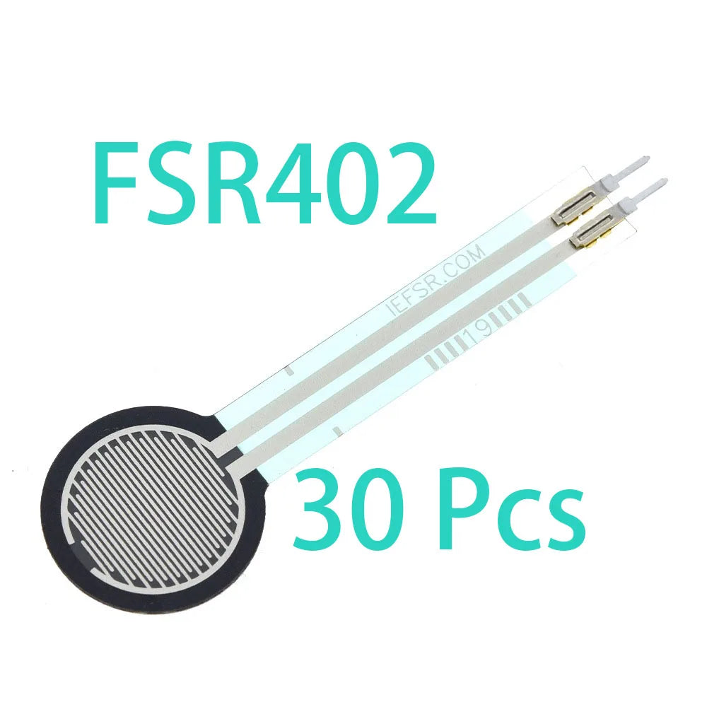 1/5/10/30/50Pcs FSR402 Resistive Thin Film Pressure Sensor Long Lead Wire Force Sensitive Resistor Pressure Detect Switch