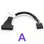 1/3/5/10Pc USB 3.0 to USB 2.0 Converter 20Pin Male/Female to 9Pin PC Motherboard M/F Data Cable Adapter Extend Cord for Computer