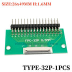 1PCS FFC/FPC Conversion Board 0.5mm Pitch Connector 2.54MM Double Row Bending Pins 4/10/12/14/15/16/18/22/24/26/30/34/40/50/60P