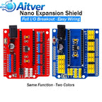 Nano Expansion Shield I/O Extension Board for Arduino Nano V3.0 Prototype Module – Blue/Red