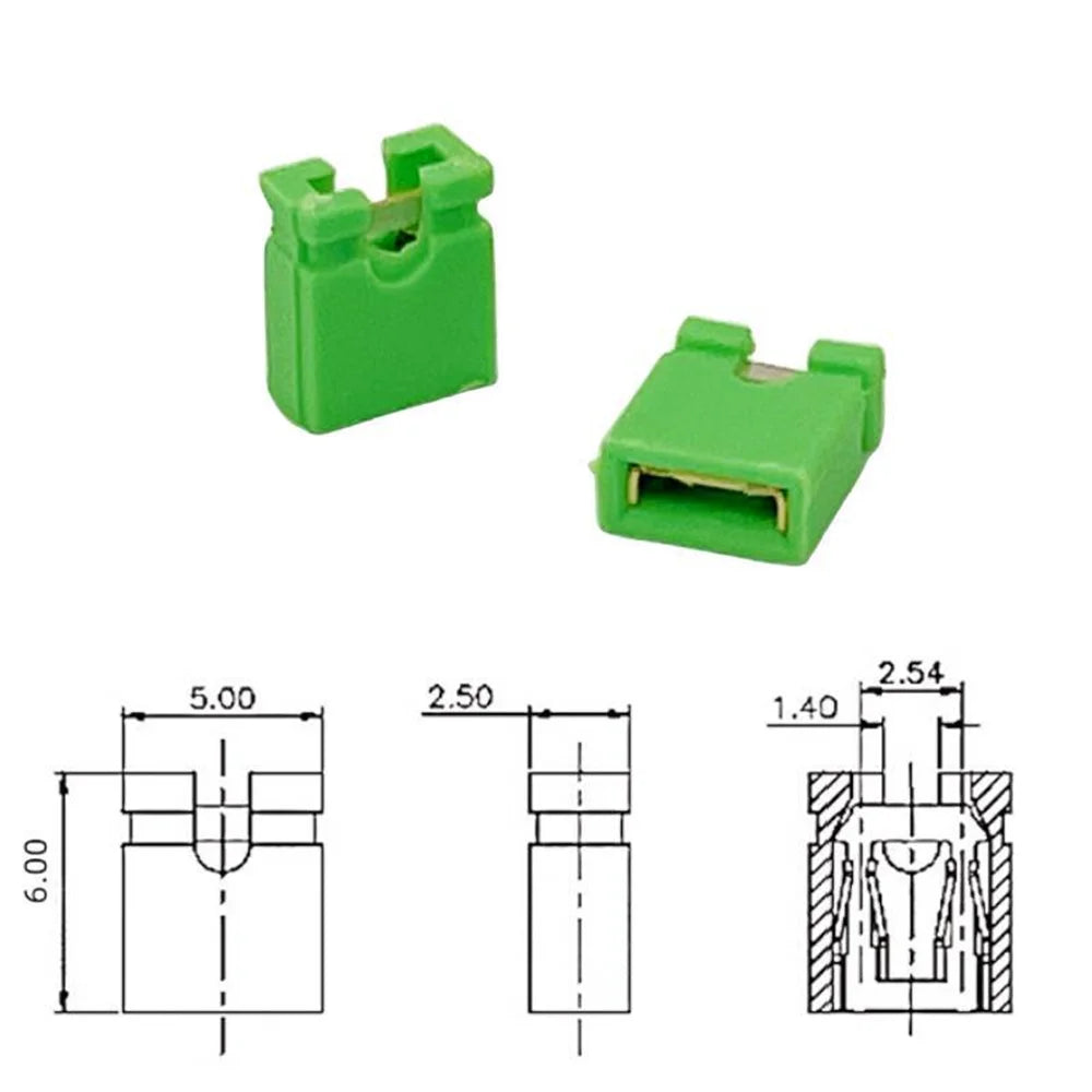 200PCS Jumper Caps Kit 2.54mm Long Handle Circuit Board Short Circuit Cap Pin Blocks for Arduino Raspberry Pi Electronics