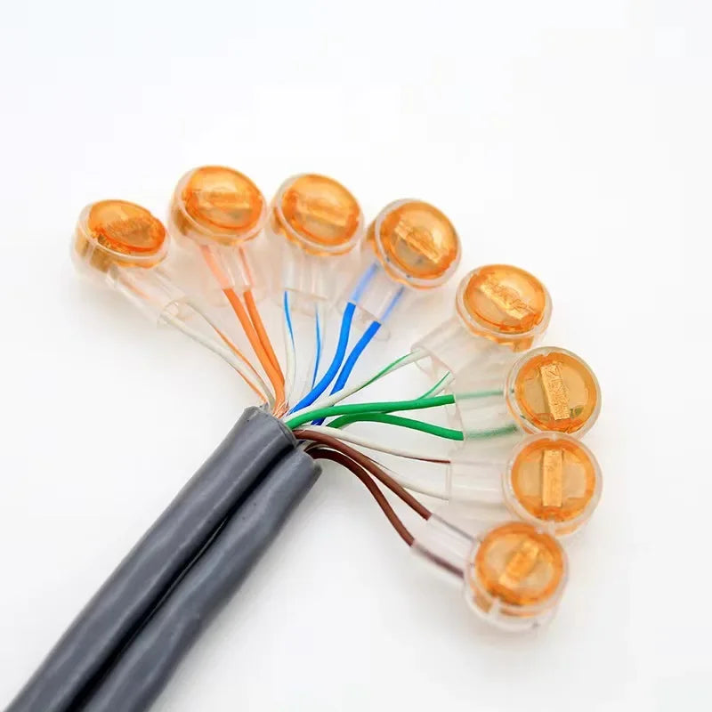 50Pcs K1 K2 K3 Connector UY1 UY2 UR Wire Connector, Waterproof RJ45 RJ11 Telephone UY Splice Connector Network Cable Terminals