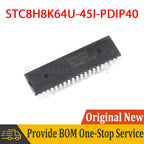 STC8H8K64U-45I-PDIP40 STC8H8K64U-45I DIP40 Single-Chip Microcomputer Microcontroller MCU Enhanced 1T 8051 STC8H8K64U