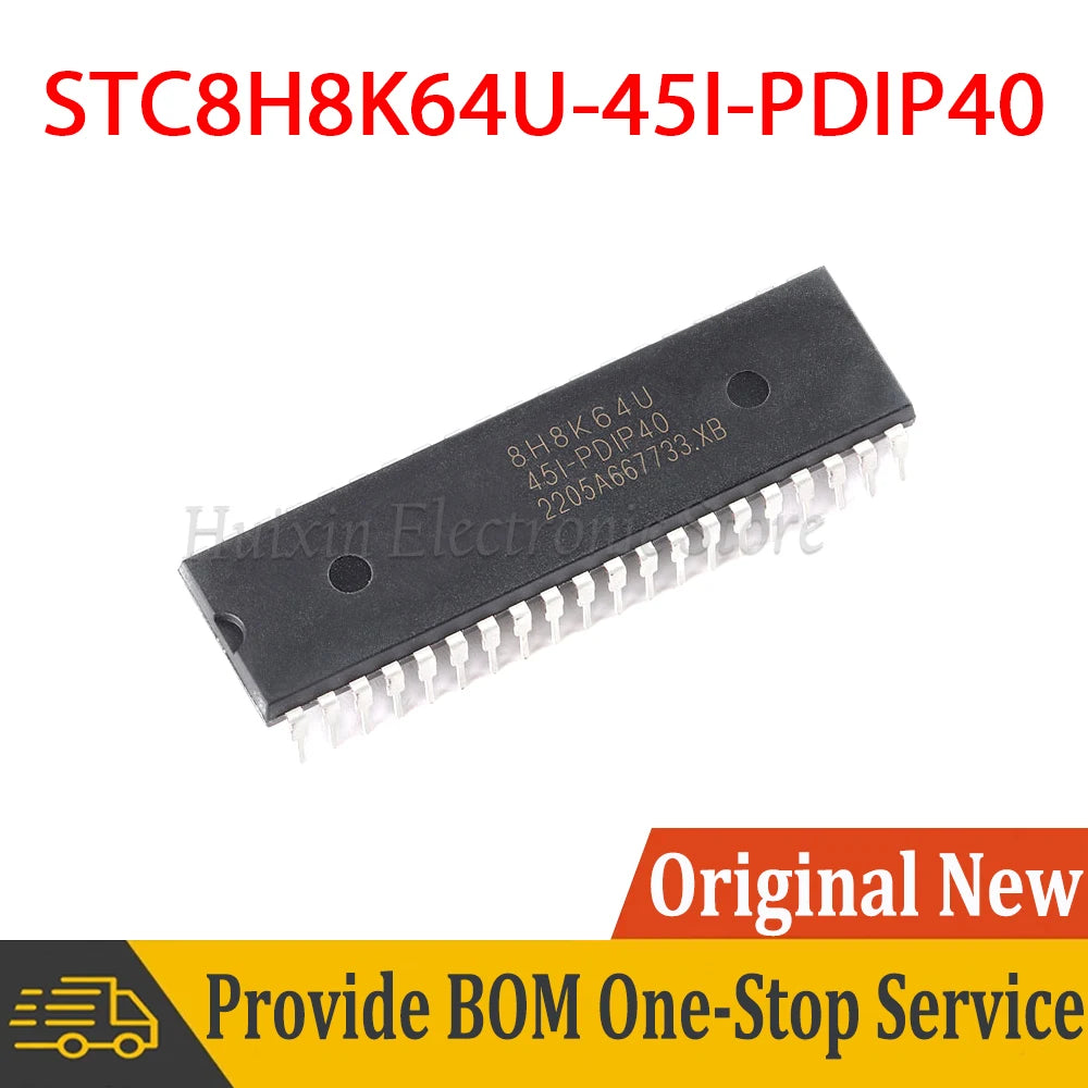 STC8H8K64U-45I-PDIP40 STC8H8K64U-45I DIP40 Single-Chip Microcomputer Microcontroller MCU Enhanced 1T 8051 STC8H8K64U