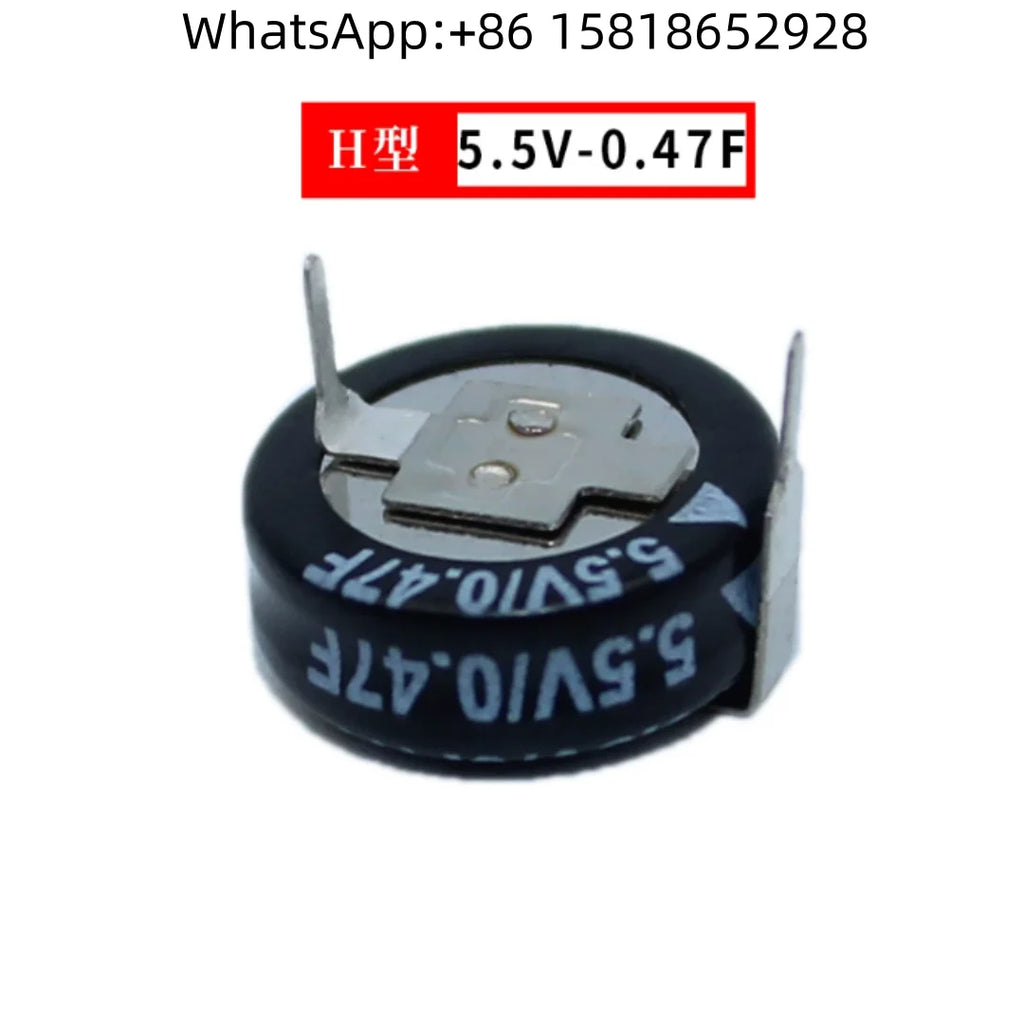 4pcs Super Capacitors V.H.C Type 5.5V 0.1F, 5.5V 0.22F, 5.5V 0.33F, 5.5V 0.47F, 5.5V 1.0F, 5.5V 1.5F, 5.5V 2.5F, 5.5V 5.0F, 5.5V