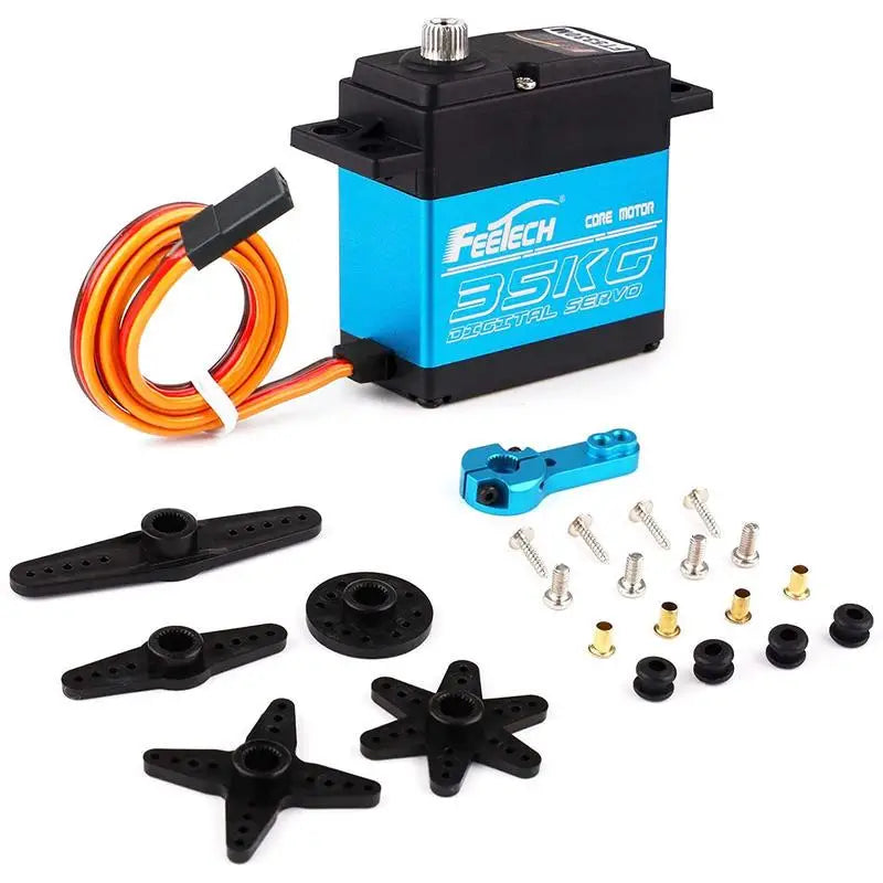 Feetech FT5330M 35KG Digital Servo RC Steel Gear 180 Degree 25T Metal Arm 7.4V Robot RC Servo Motor for RC Drift Car Helicopter