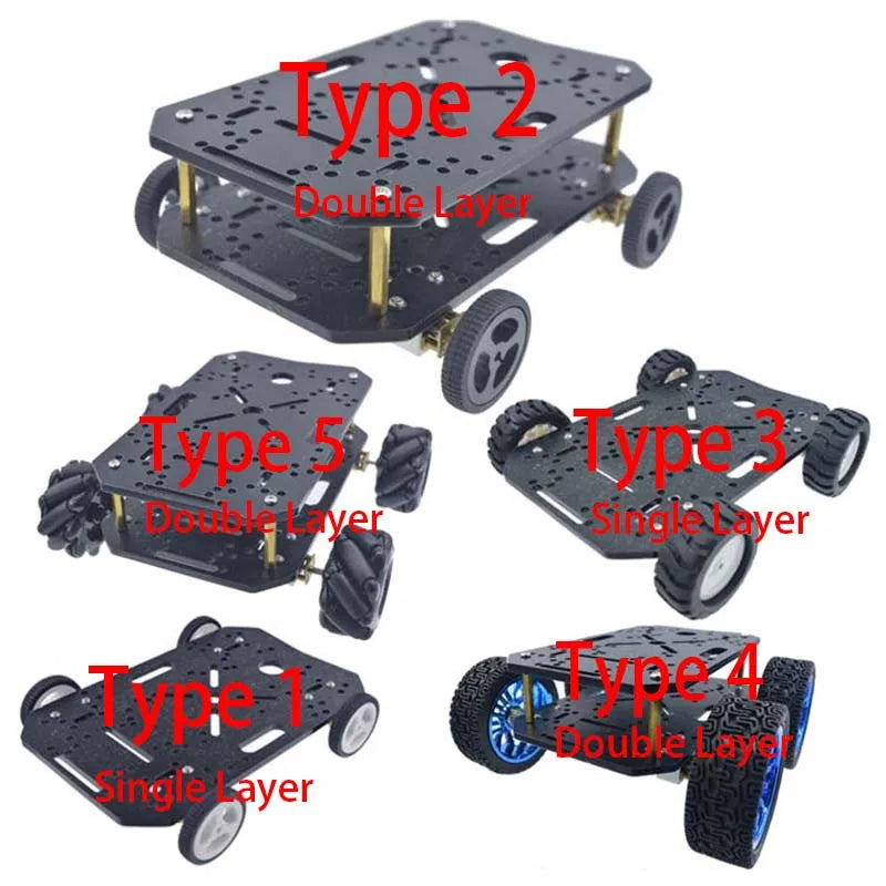 4WD Chassis Smart Robot Car 6V N20 DC Mini Micro Gear Motor Smart Car Kit 4WD Robot Chassis Kits With Encoder Mecanum Wheel Car