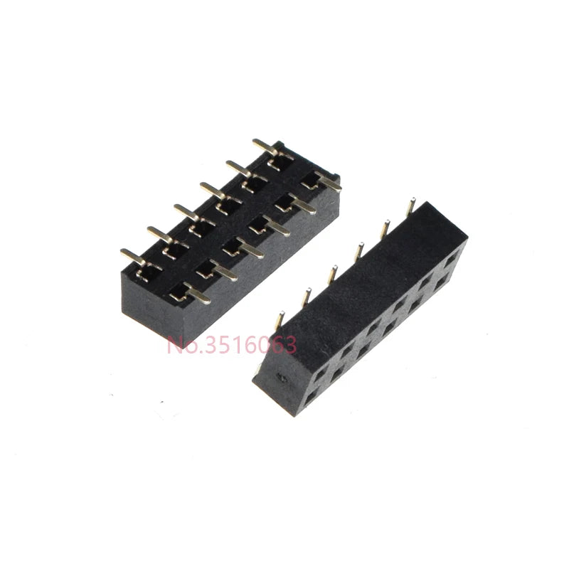 5/10Pcs Smd 2.54mm Female Header Strip Connector 3.5mm Height 2*2/3/4/5/6/7/8/10/20/40 P/Pin For Smt Pcb