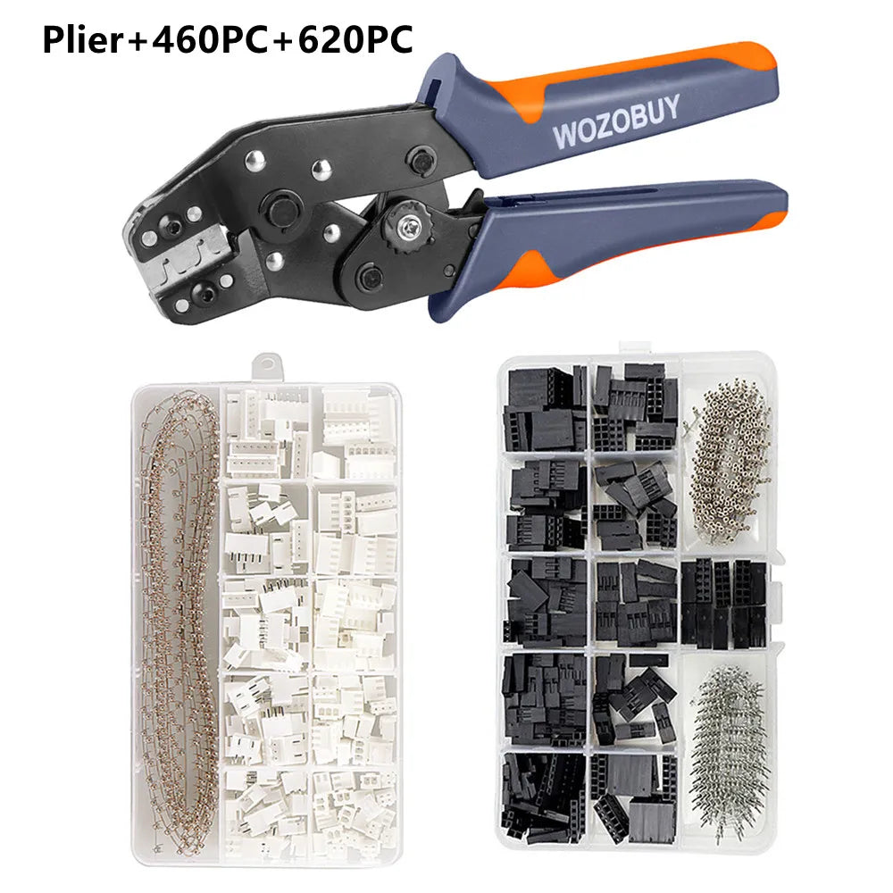 SN-01BM Wire Crimp Tool Kit AWG 28-20 (0.08-0.5mm²) Wire Crimper for 2.54mm Dupont Connectors and 2.54mm JST-XH Connectors