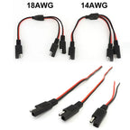 solar panel 1 SAE to 2 SAE splitter head Power Extension Connector plug Cable battery Adapter Quick Connect Disconnect 10A 20A