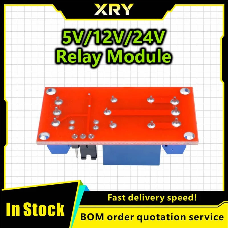 XRY DC 5V 12V 24V 1Channel Relay Module Board Shield with Optocoupler / High and Low Level Trigger for arduino Raspberry Pi