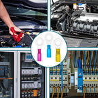 50x Heat Shrink Ring Round Insulated Terminals Wire Connectors Wiring Crimp Terminals RV1.25/2-5/6/8 Marine Seal Waterproof