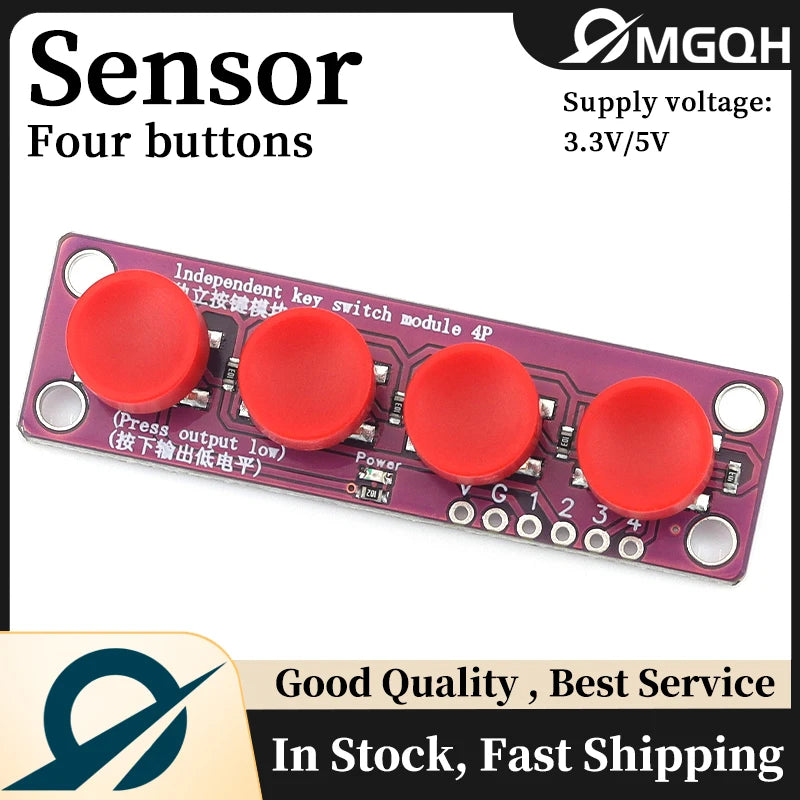 Touch four button switch module compatible with Arduino development board sensor Raspberry PI 51 MCU suite