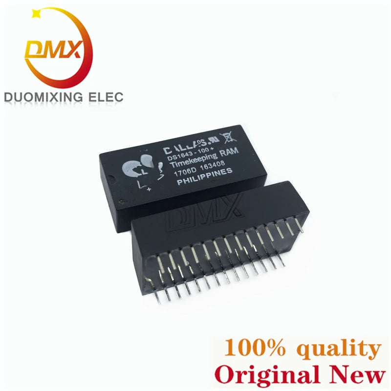 100%New DS1643-100 DS1643-100+ DS1643 -70 -120 -150 -200 / IND + DIP clock chip ic memory timer module