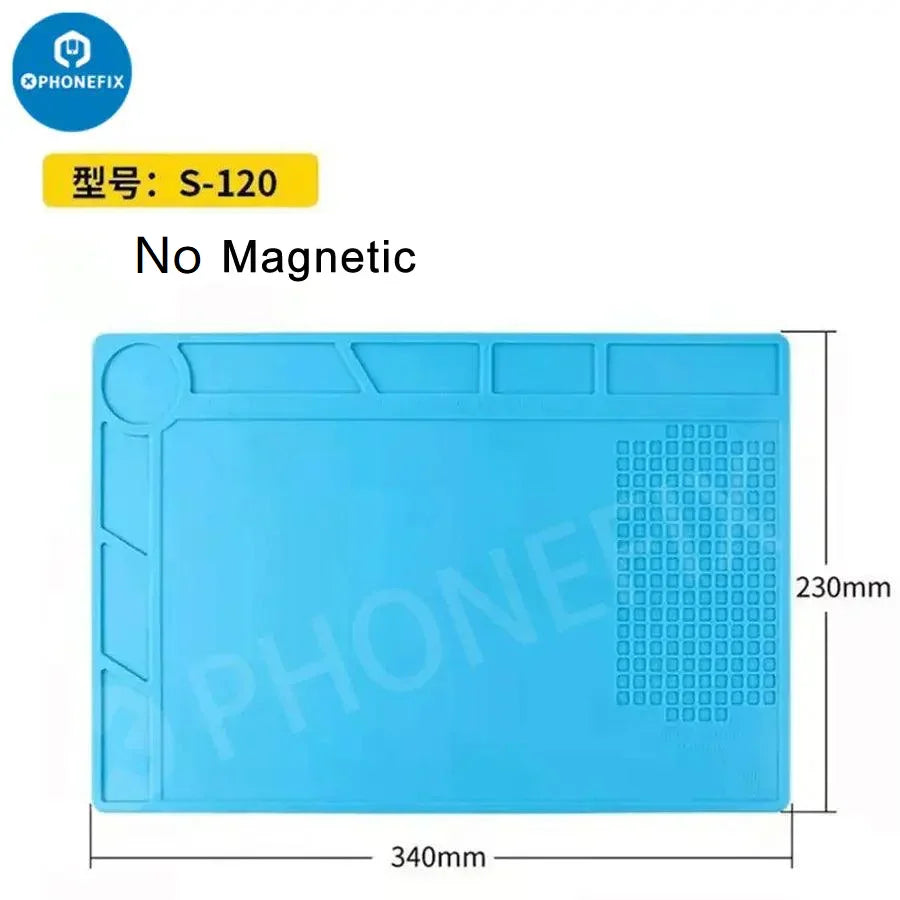 Multi-function Heat Insulation ESD Magnetic Silicone Pad Soldering Mat for Phone Motherboard Parts Repair Platform Hand DIY Tool