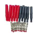 10Pcs/set Straight Insulated Safety 4mm Male Banana Plug Wire Solder DIY Connectors
