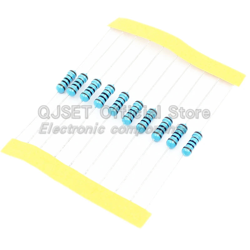 50pcs 1/2W Metal Film Resistors 1% 0.5W 10R 15R 47 100 200 220 470 510 Ohm 1K 2.2K 4.7K 10K 47K 100k 200k 220k 510k 470k 1M Ohms