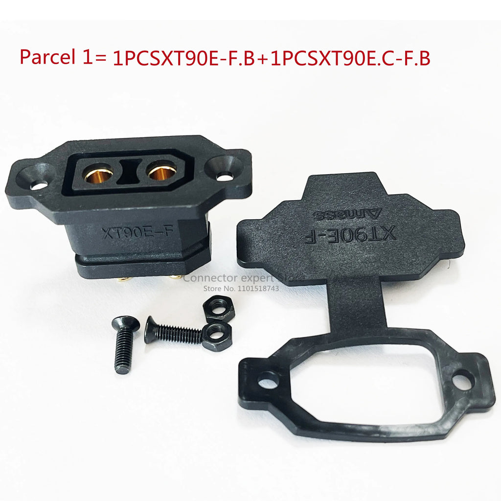 AMASS XT90E-F Lithium Battery Charging Port Plug EV Model Male to Female Connector with Fixed Seat for Electric Vehicles